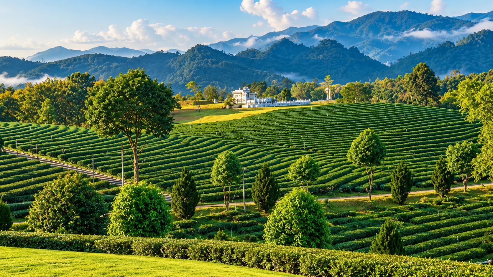 Hillside plantations in Northeast Thailand